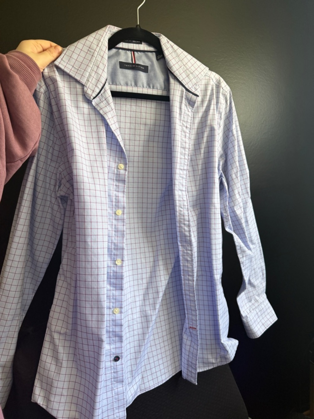 Tommy Hilfiger | Men’s Light Blue Checked Dress Shirt